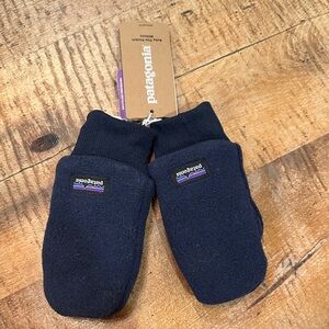 Patagonia navy mittens. 6-12 months